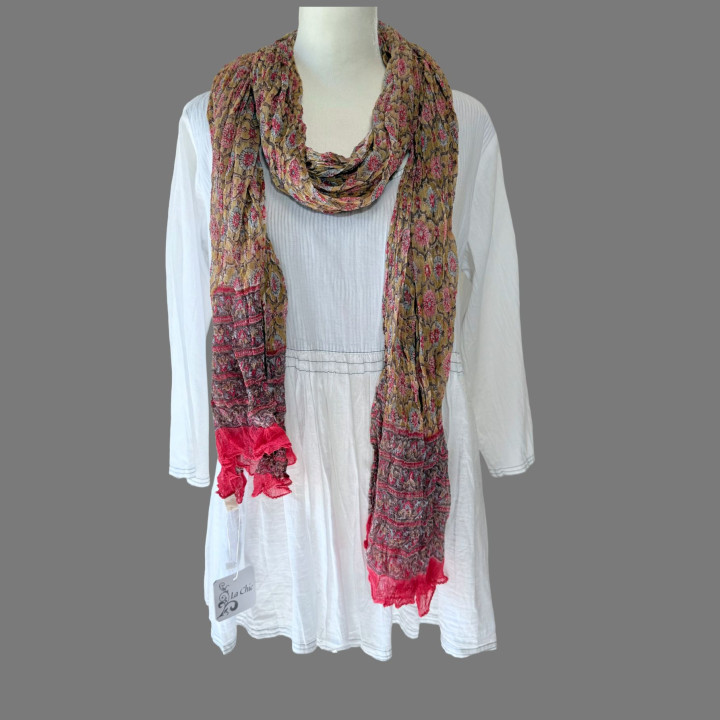 Block Print Chiffon Stole